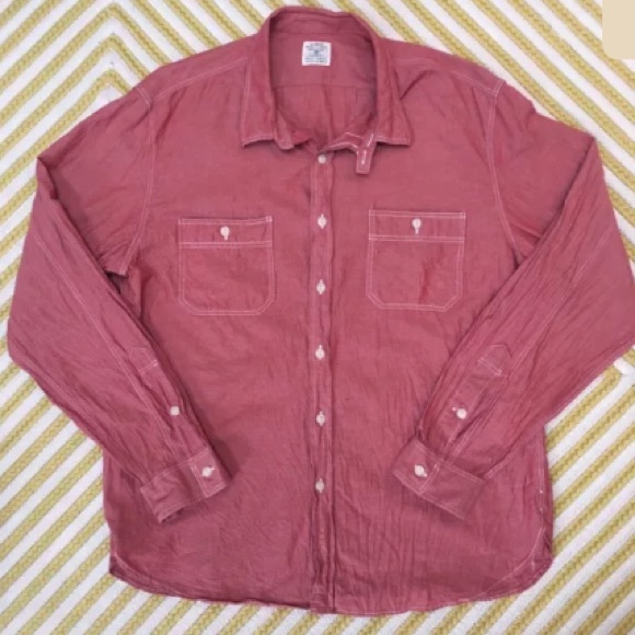 J. Crew Other - J. Crew men’s chambray shirt red